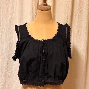 Doen Black Lace Trim Camisole